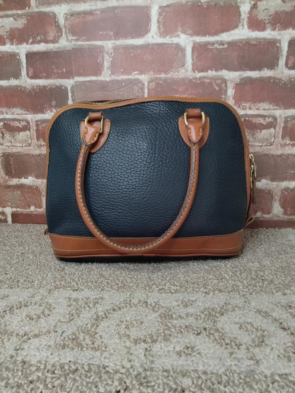 Dooney & Bourke Norfolk Satchel Vintage All Weather Leather Handbag Tote USA - Picture 2 of 9